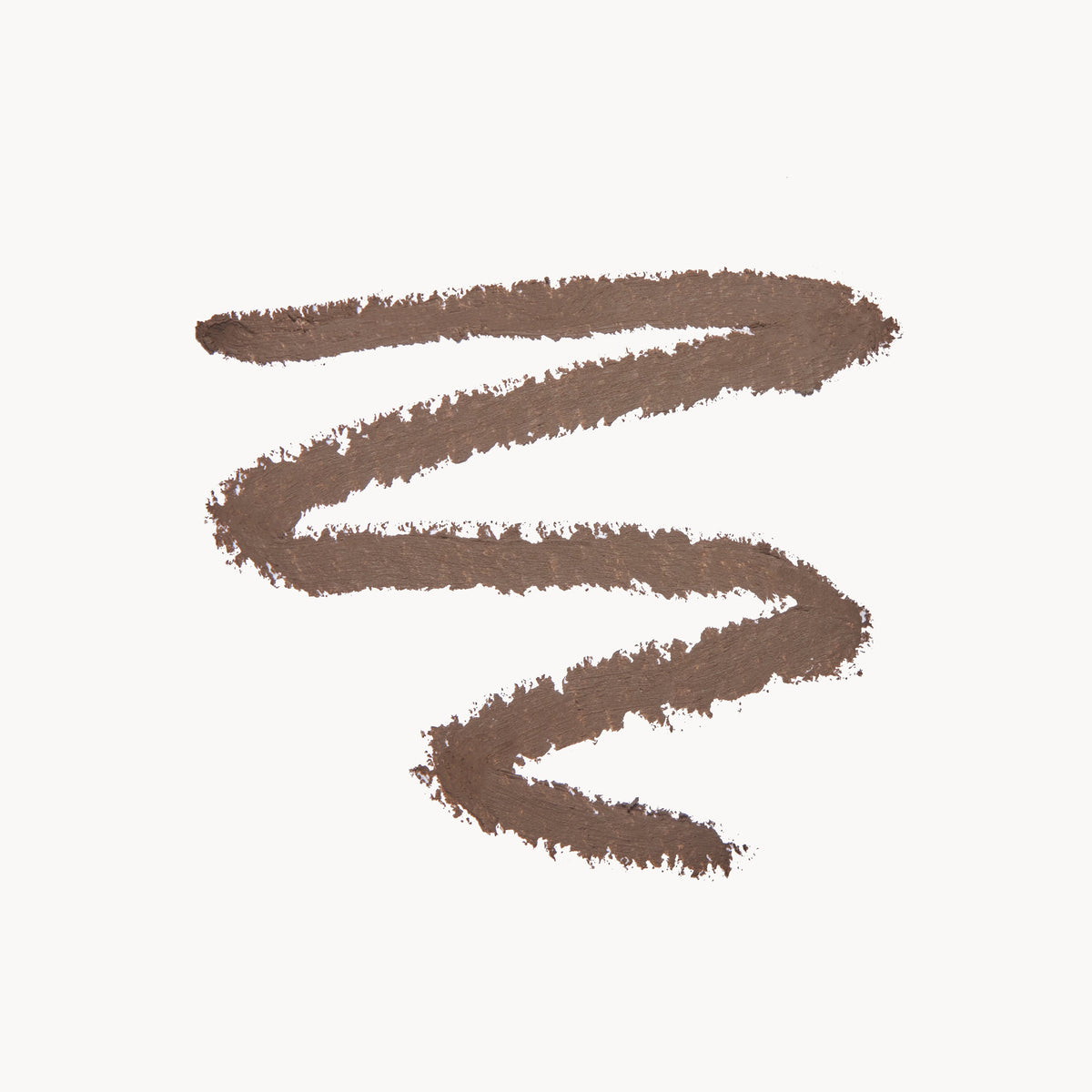 A brow pencil swatch, displaying its deep brown color, against a white background.