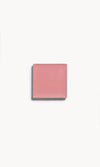 A square of taupe cream blush on a white background