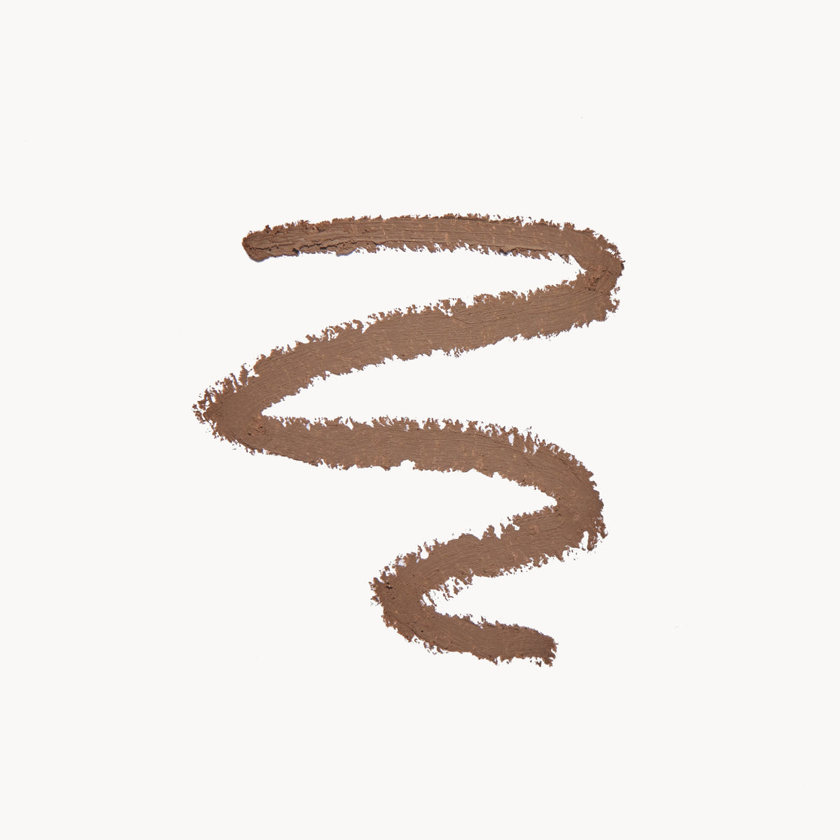 A brow pencil swatch, displaying its medium brown color, against a white background.