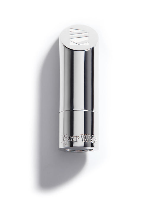 solid metal lip balm bullet with kw and kjaer weis embossed