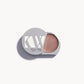 Solid metal palette with lid slid open to show cream eye shadow