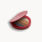 Red KW palette open to show the eye shadow quadrant inside